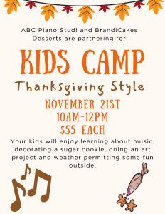 Looking for a music camp during Thanksgiving Vacation? Look no further!